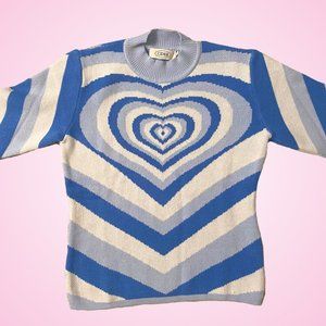 Blue Heart Sweater